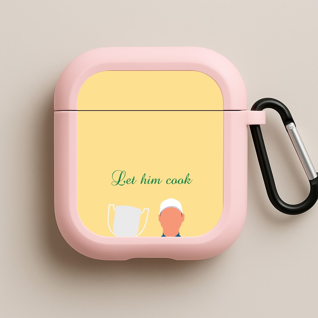 Let Him Cook Pink AirPods Case