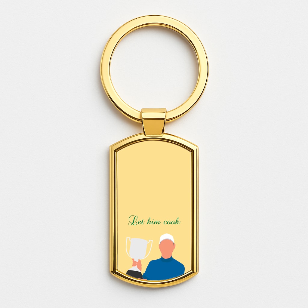 Let Him Cook Gold Keyring
