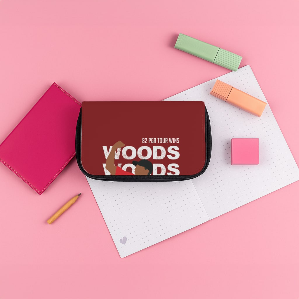 Woods Dark Red Pencil Case