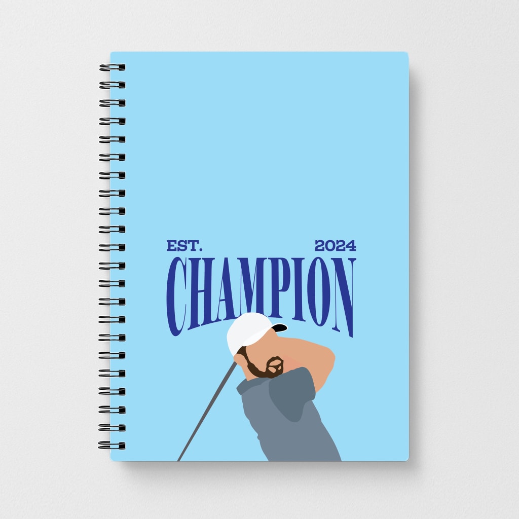 Schauffele Champion 2024 Notebook