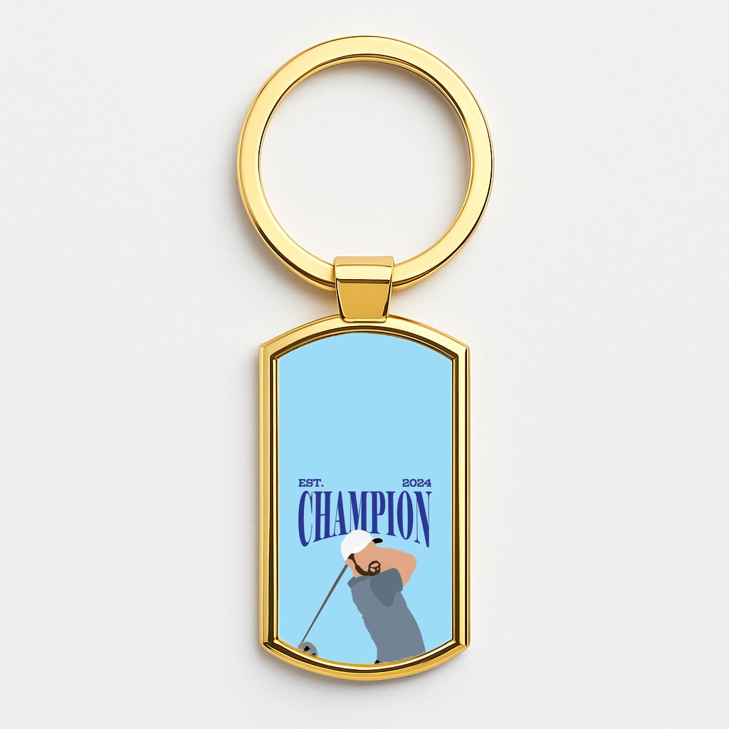 Schauffele Champion 2024 Gold Keyring