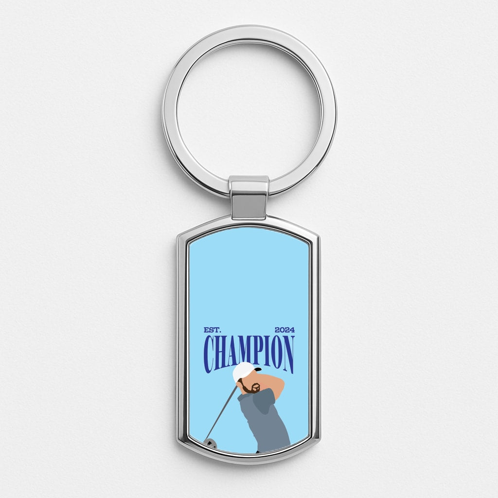 Schauffele Champion 2024 Silver Keyring