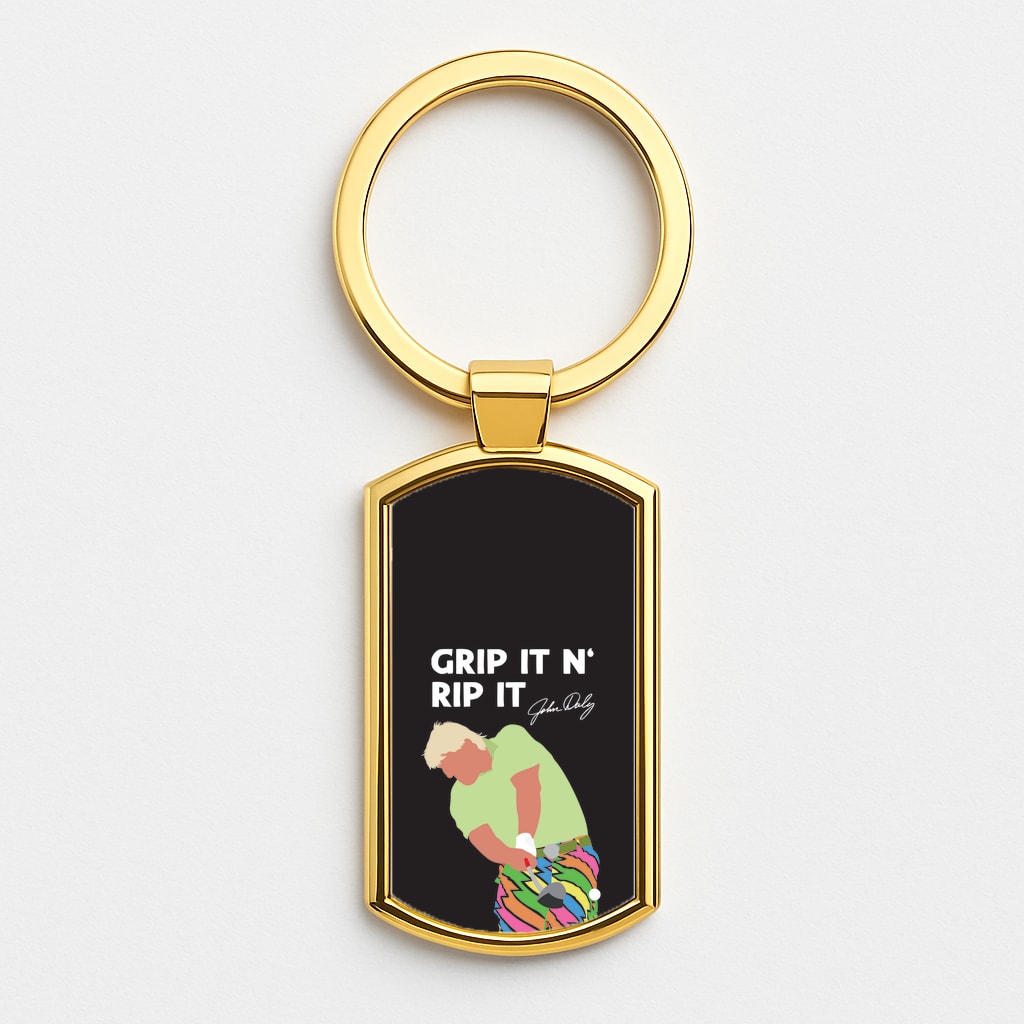 Grip It N Rip It Gold Keyring