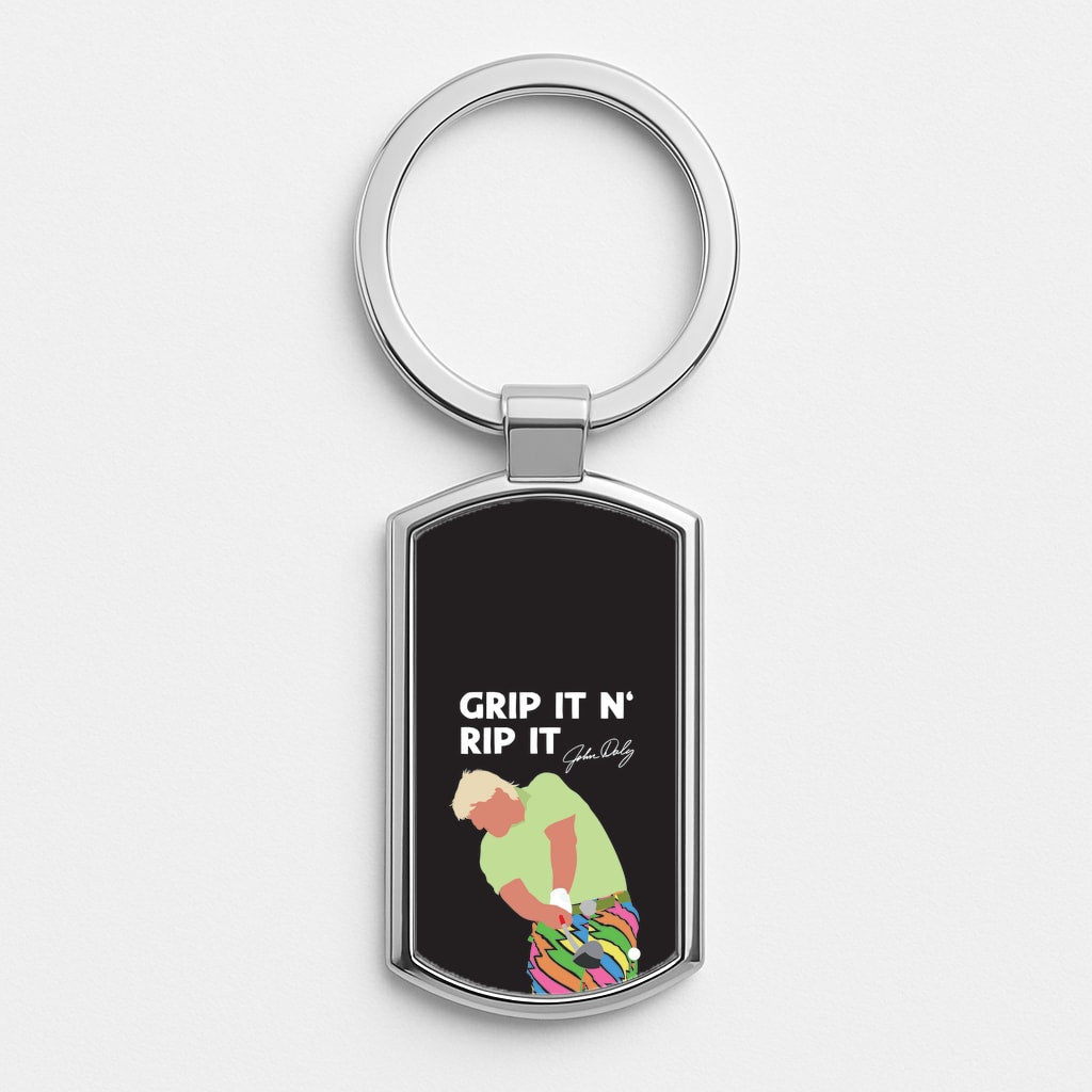 Grip It N Rip It Silver Keyring