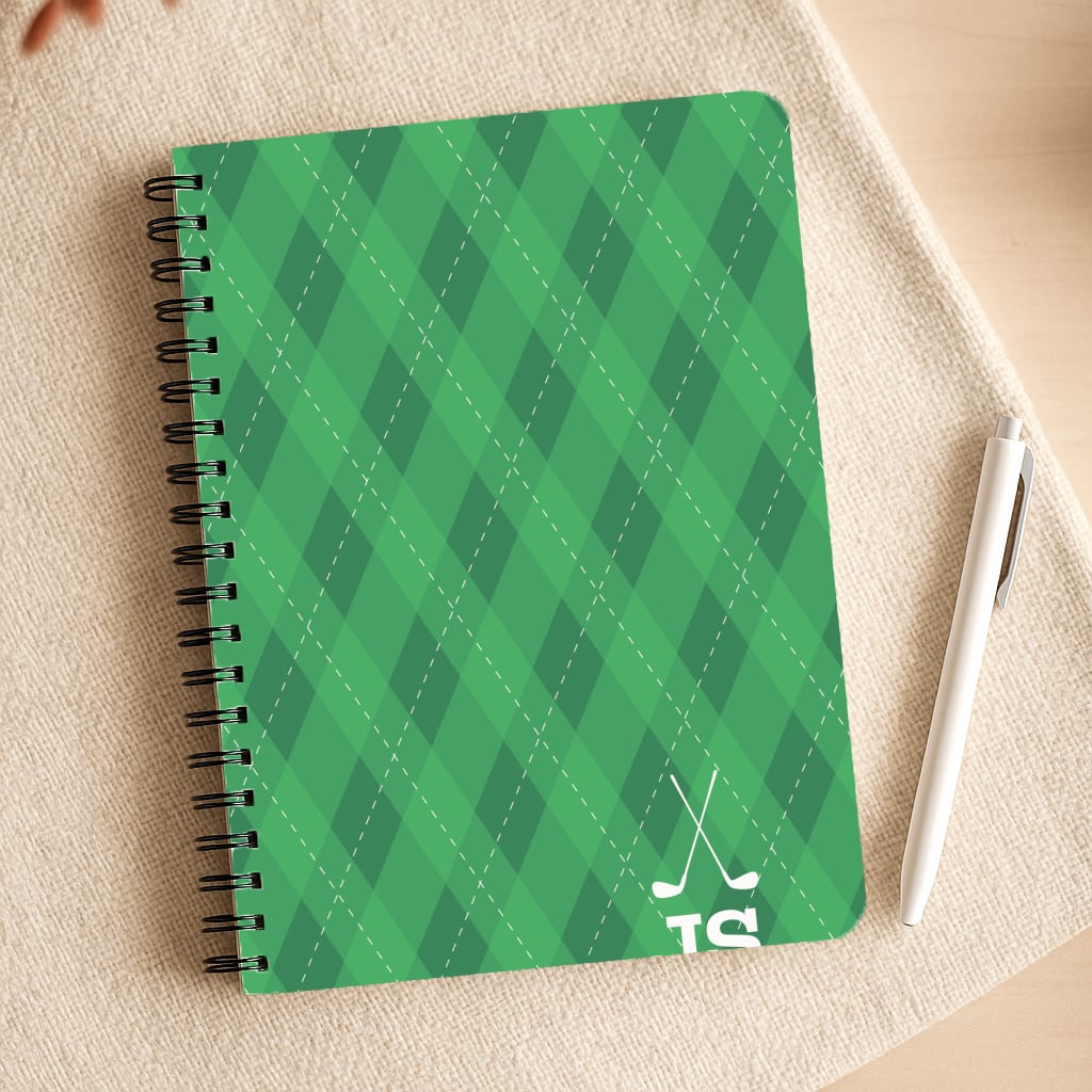 Personalised Golf Pattern Notepad