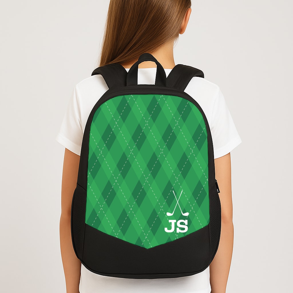 Personalised Golf Pattern Backpack