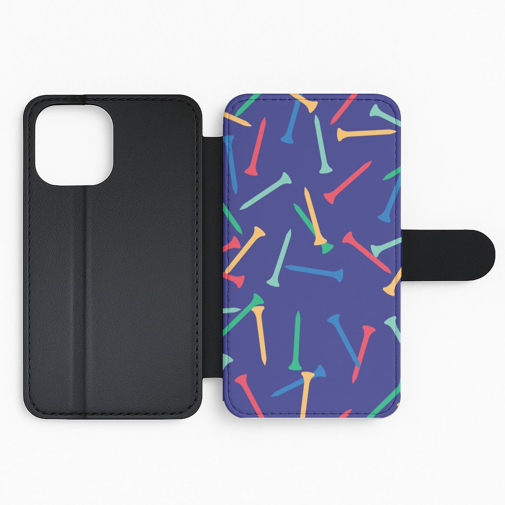 Golf Tees Pattern Flip Phone Case