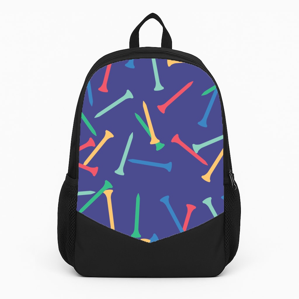 Golf Tees Pattern Large Backpack