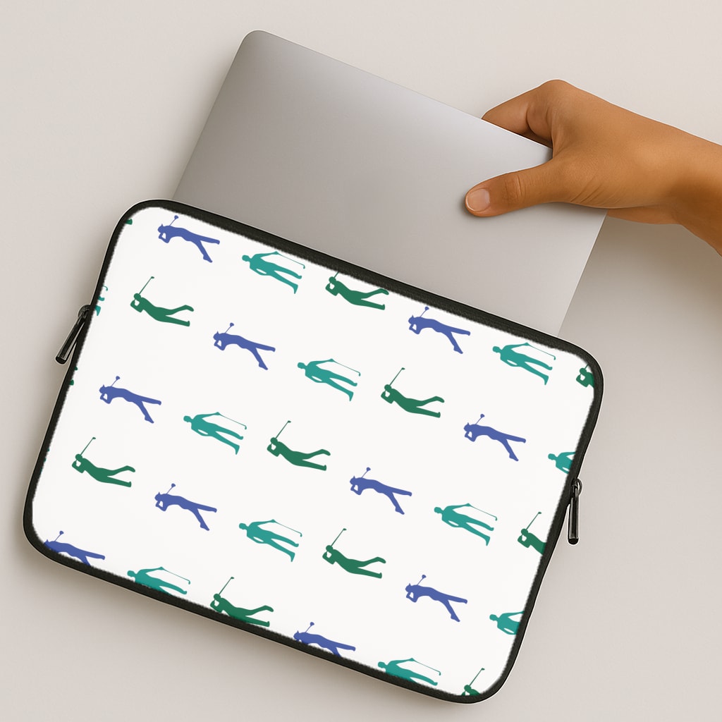 Golfer Silhouettes Pattern MacBook Case