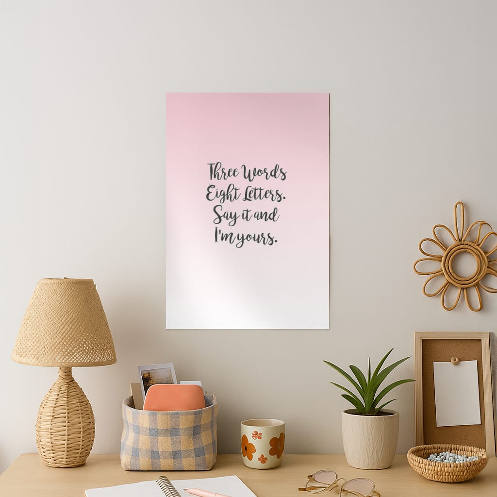 Three Words, Eight Letters - Gossip Art Print