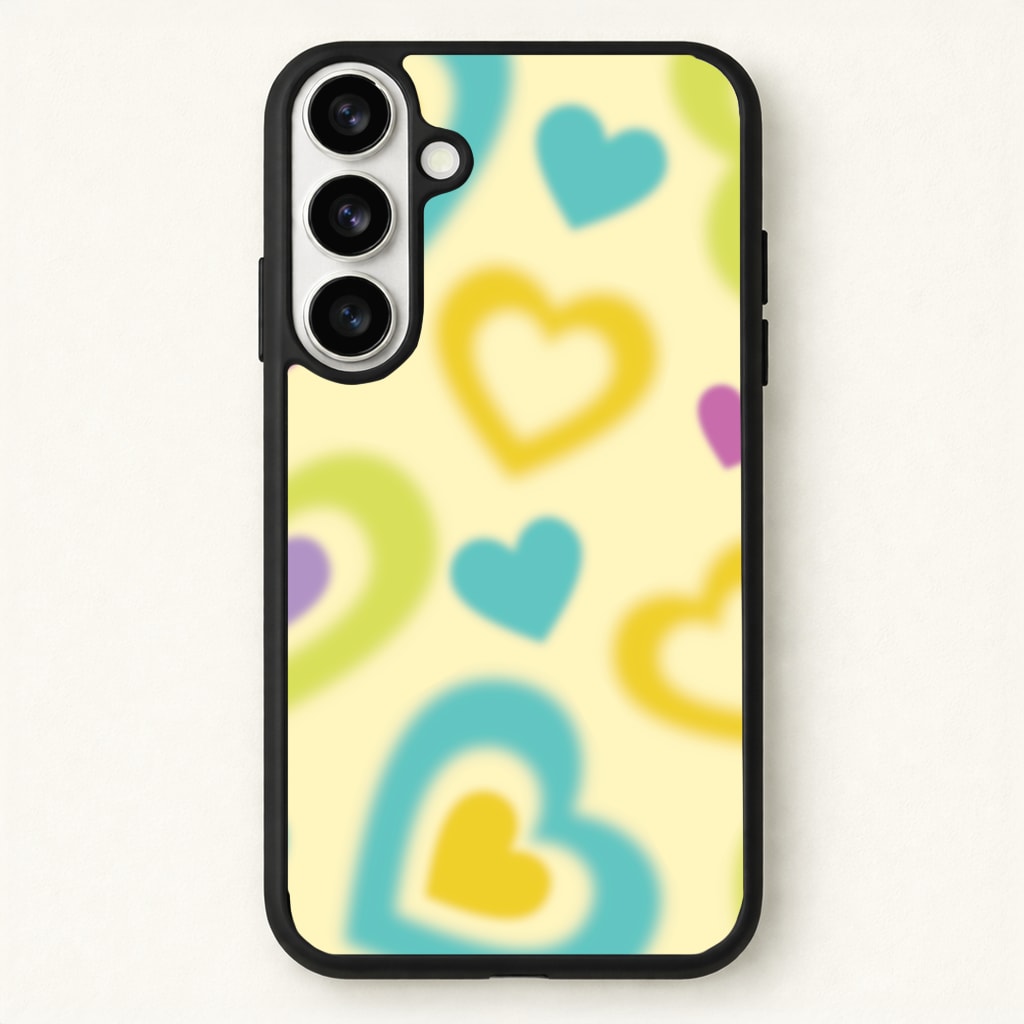 Multicoloured Hearts Gradient Pattern Phone Case for Galaxy S26