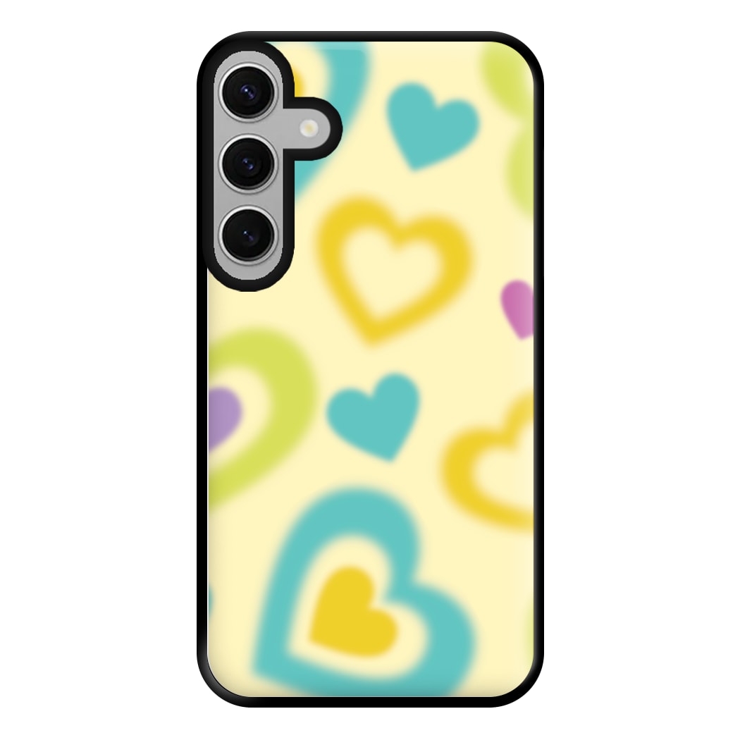 Multicoloured Hearts Gradient Pattern Phone Case for Galaxy S24FE