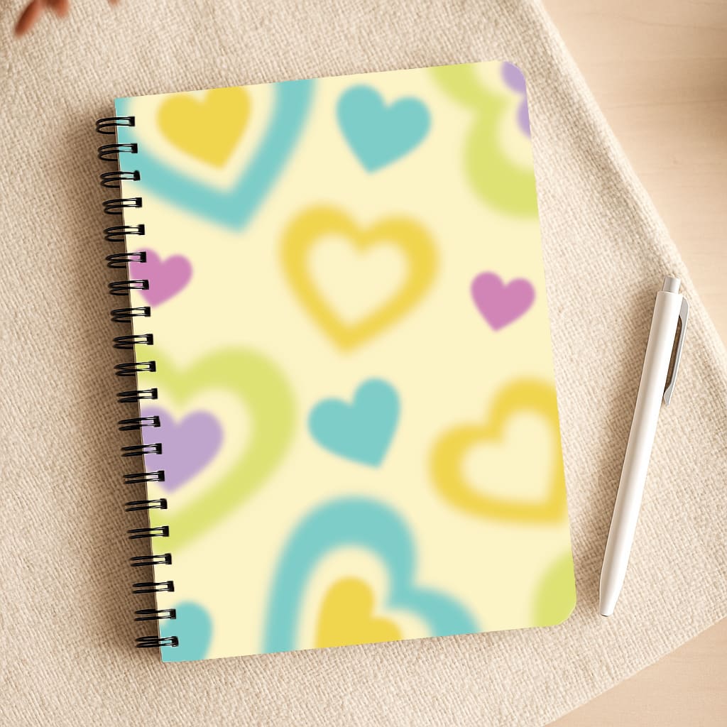 Multicoloured Hearts Gradient Pattern Notepad