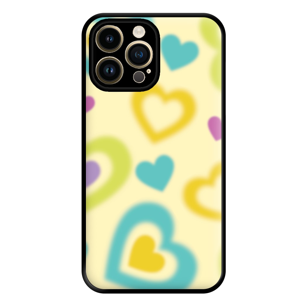 Multicoloured Hearts Gradient Pattern Phone Case for iPhone 14 Pro Max