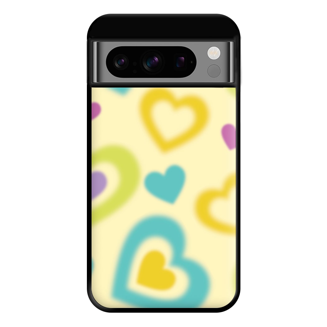 Multicoloured Hearts Gradient Pattern Phone Case for Google Pixel 8 Pro