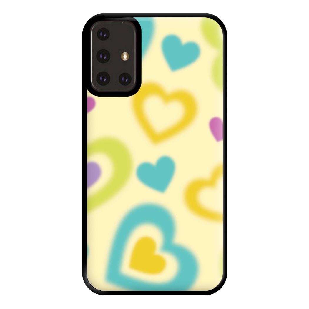 Multicoloured Hearts Gradient Pattern Phone Case for Galaxy A71