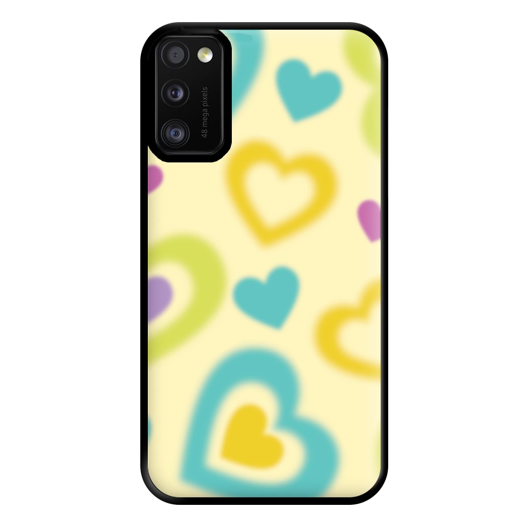 Multicoloured Hearts Gradient Pattern Phone Case for Galaxy A41