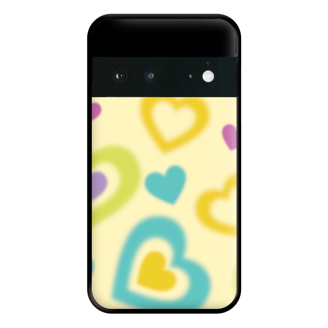Multicoloured Hearts Gradient Pattern Phone Case for Google Pixel 6a
