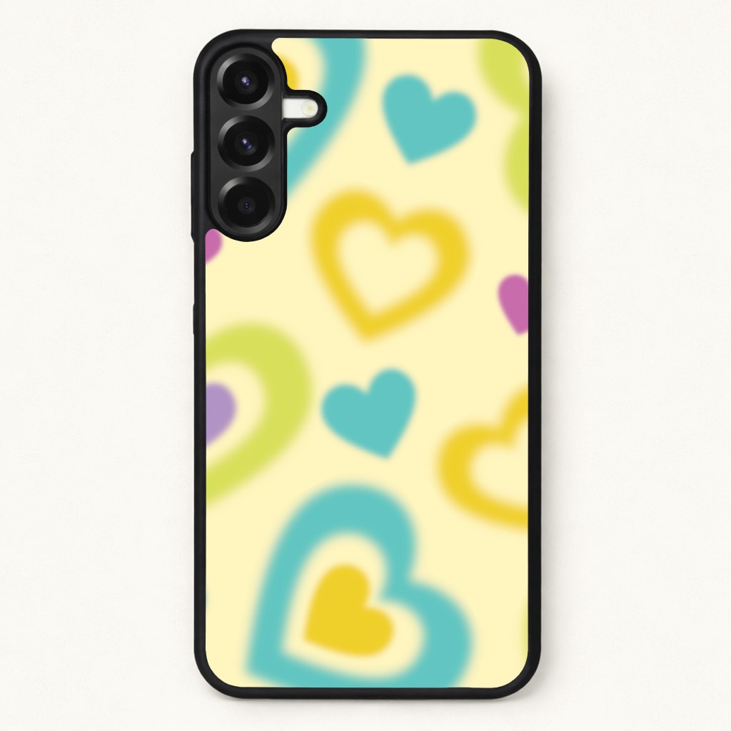 Multicoloured Hearts Gradient Pattern Phone Case for Galaxy A17