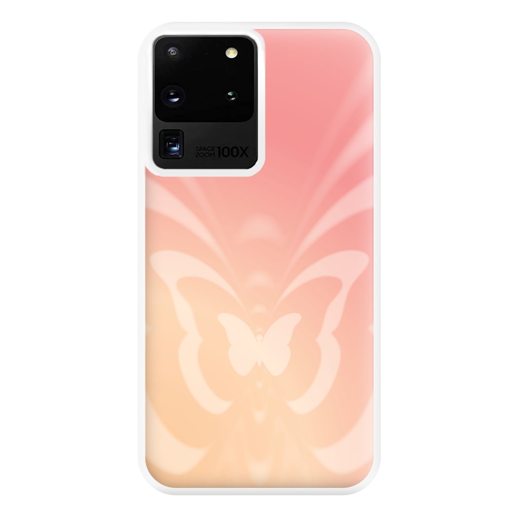 Butterfly Gradient Pink Phone Case for Galaxy S20 Ultra