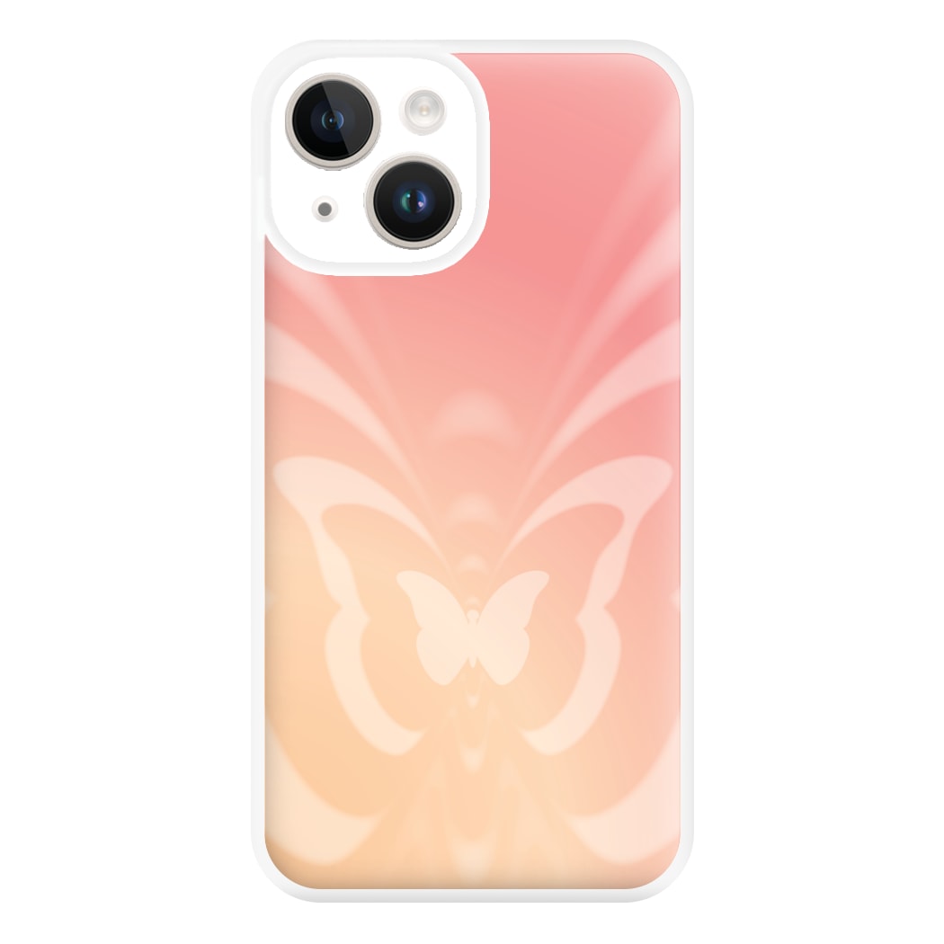 Butterfly Gradient Pink Phone Case for iPhone 14