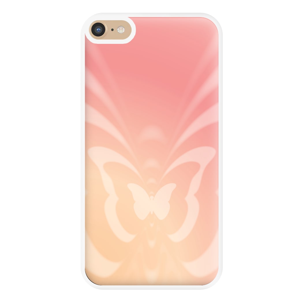 Butterfly Gradient Pink Phone Case for iPhone 6 Plus / 7 Plus / 8 Plus