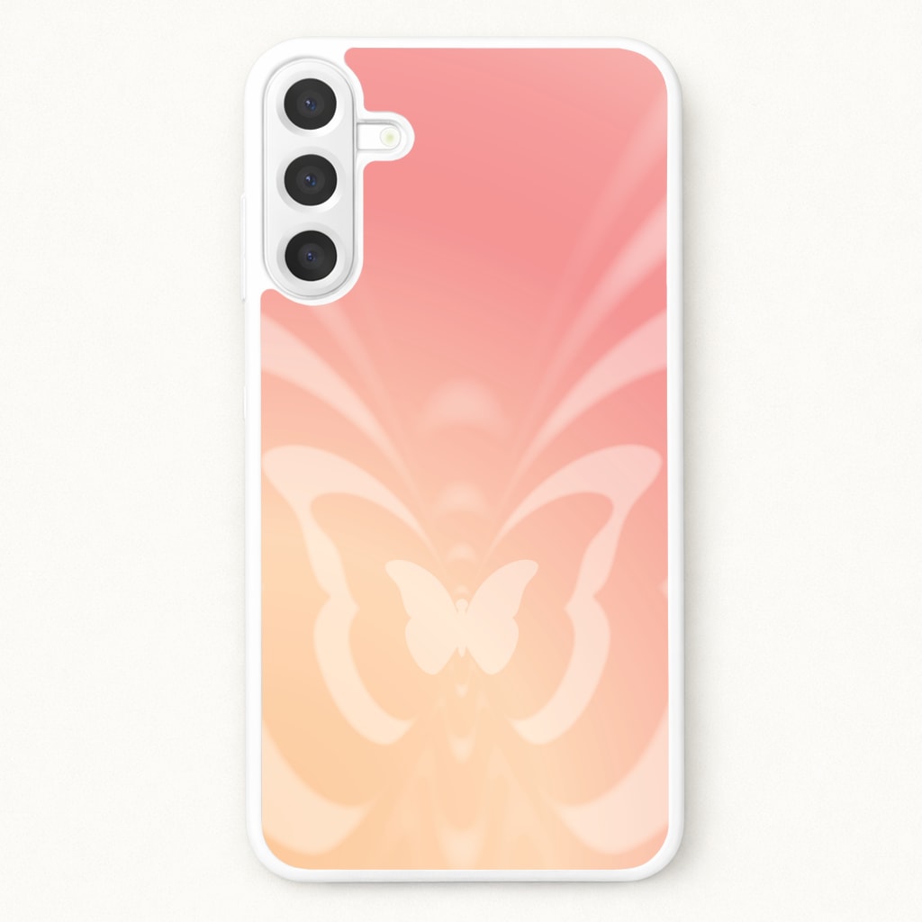 Butterfly Gradient Pink Phone Case for Galaxy A17