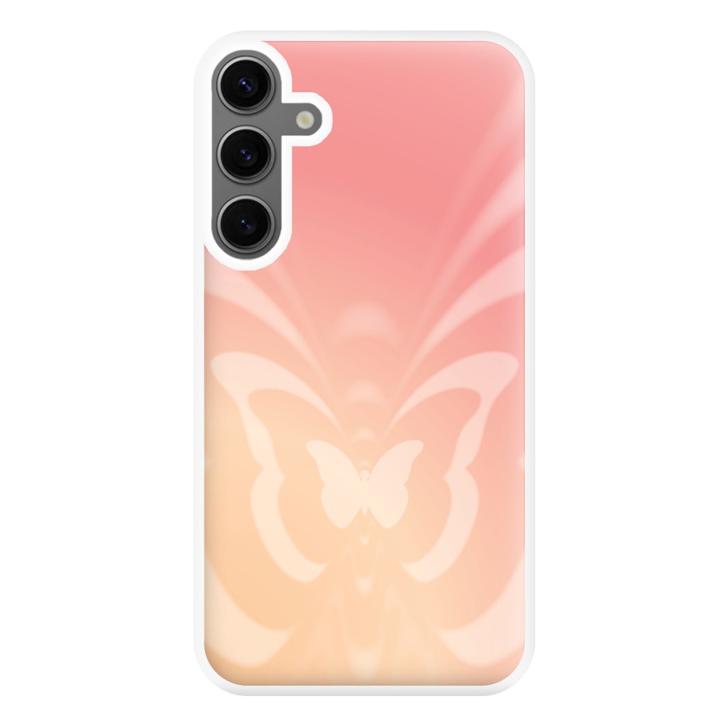 Butterfly Gradient Pink Phone Case for Galaxy S24FE