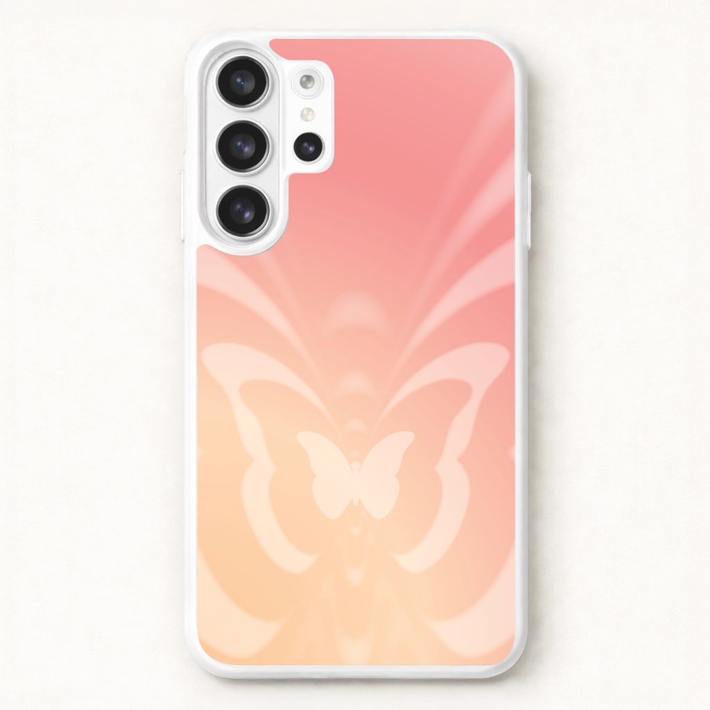 Butterfly Gradient Pink Phone Case for Galaxy S26 Ultra
