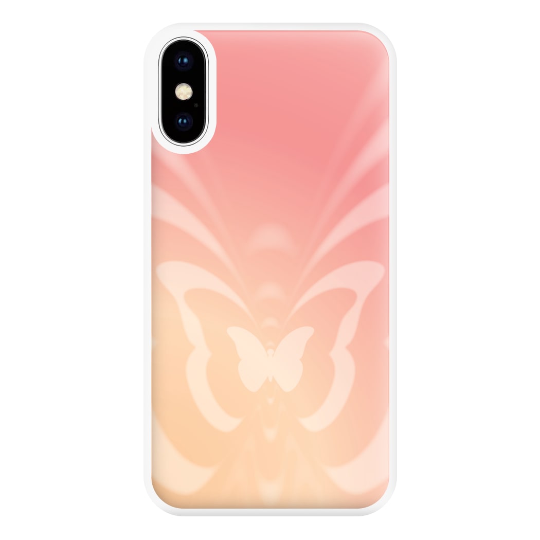 Butterfly Gradient Pink Phone Case for iPhone XS Max