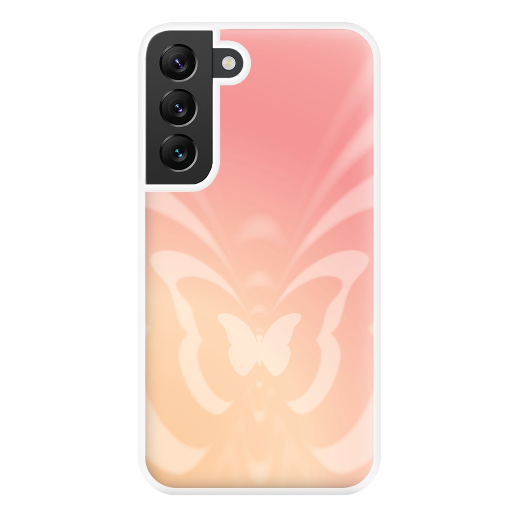 Butterfly Gradient Pink Phone Case for Galaxy S22 Plus