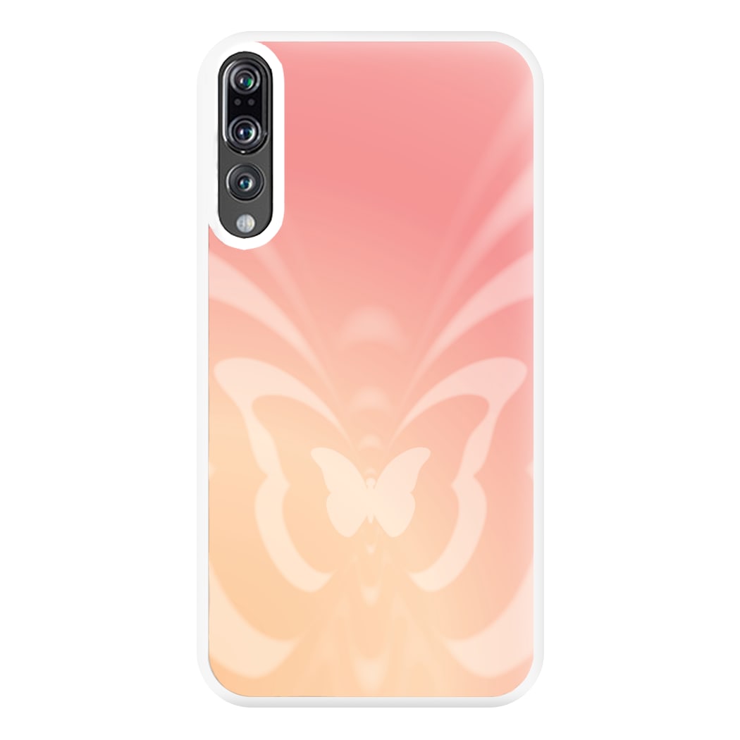 Butterfly Gradient Pink Phone Case for Huawei P20 Pro