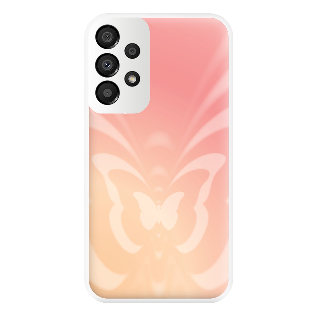 Butterfly Gradient Pink Phone Case for Galaxy A33
