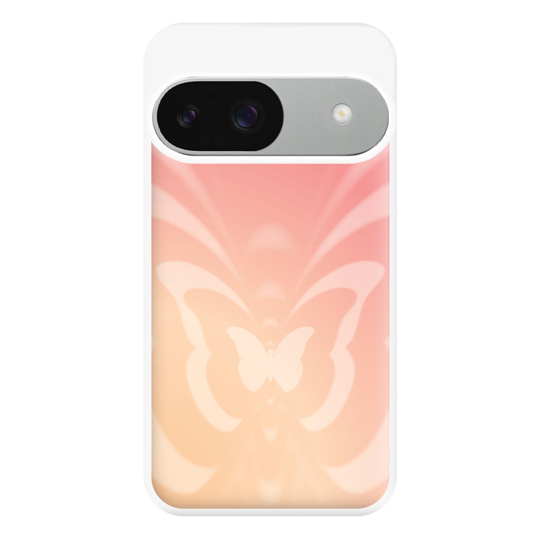 Butterfly Gradient Pink Phone Case for Google Pixel 9 / 9 Pro