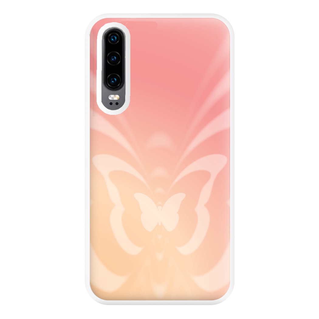 Butterfly Gradient Pink Phone Case for Huawei P30