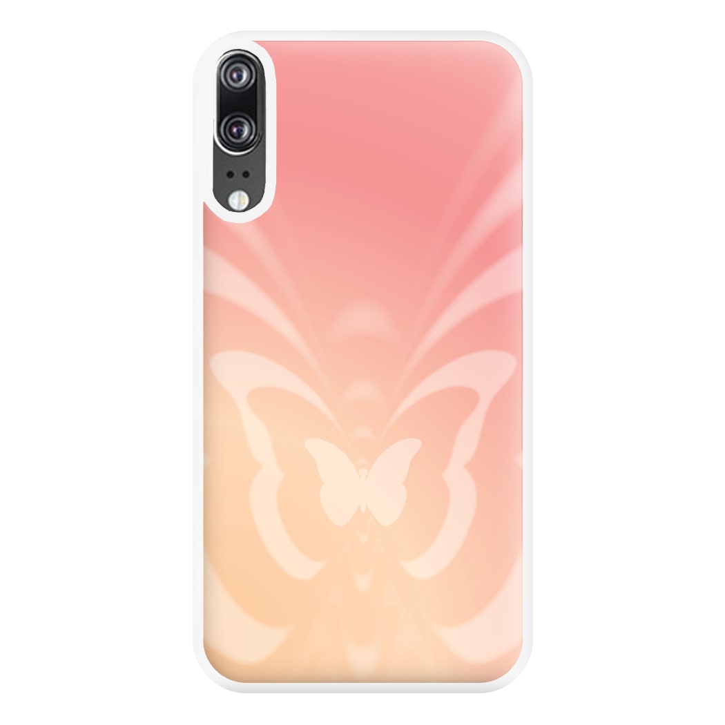 Butterfly Gradient Pink Phone Case for Huawei P20