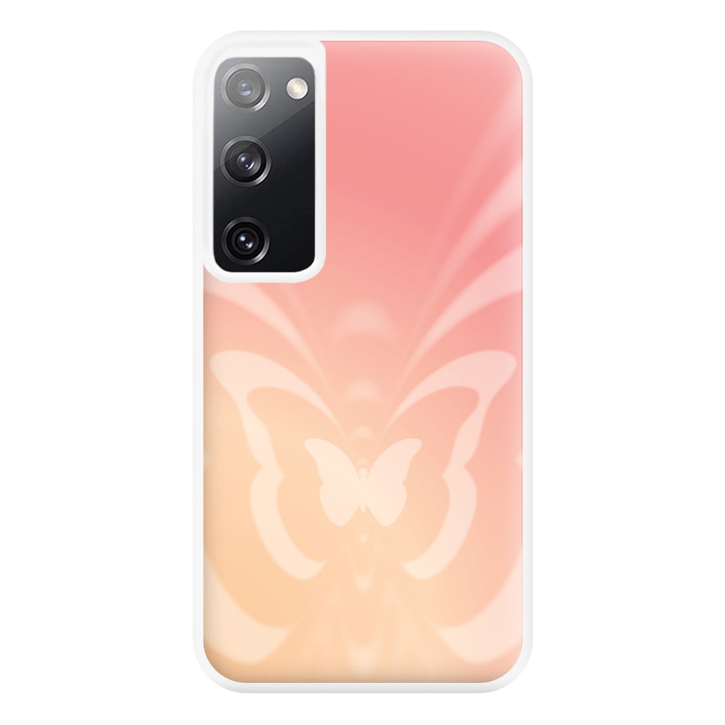 Butterfly Gradient Pink Phone Case for Galaxy S20