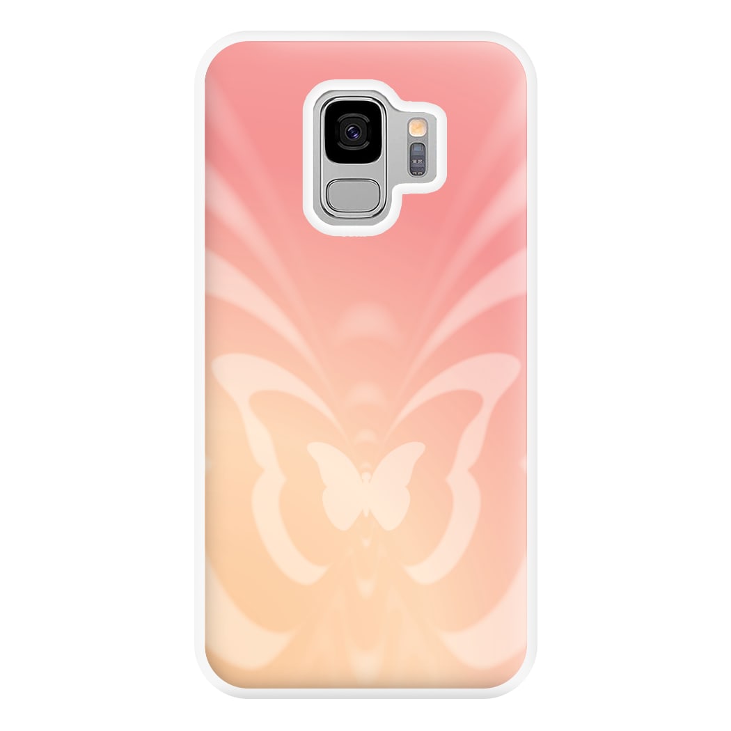 Butterfly Gradient Pink Phone Case for Galaxy S9 Plus