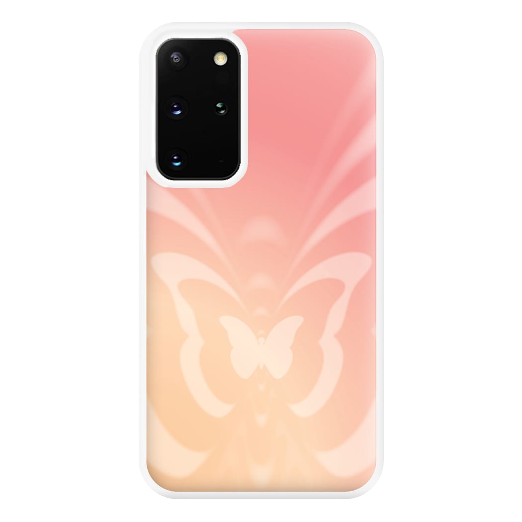 Butterfly Gradient Pink Phone Case for Galaxy S20 Plus