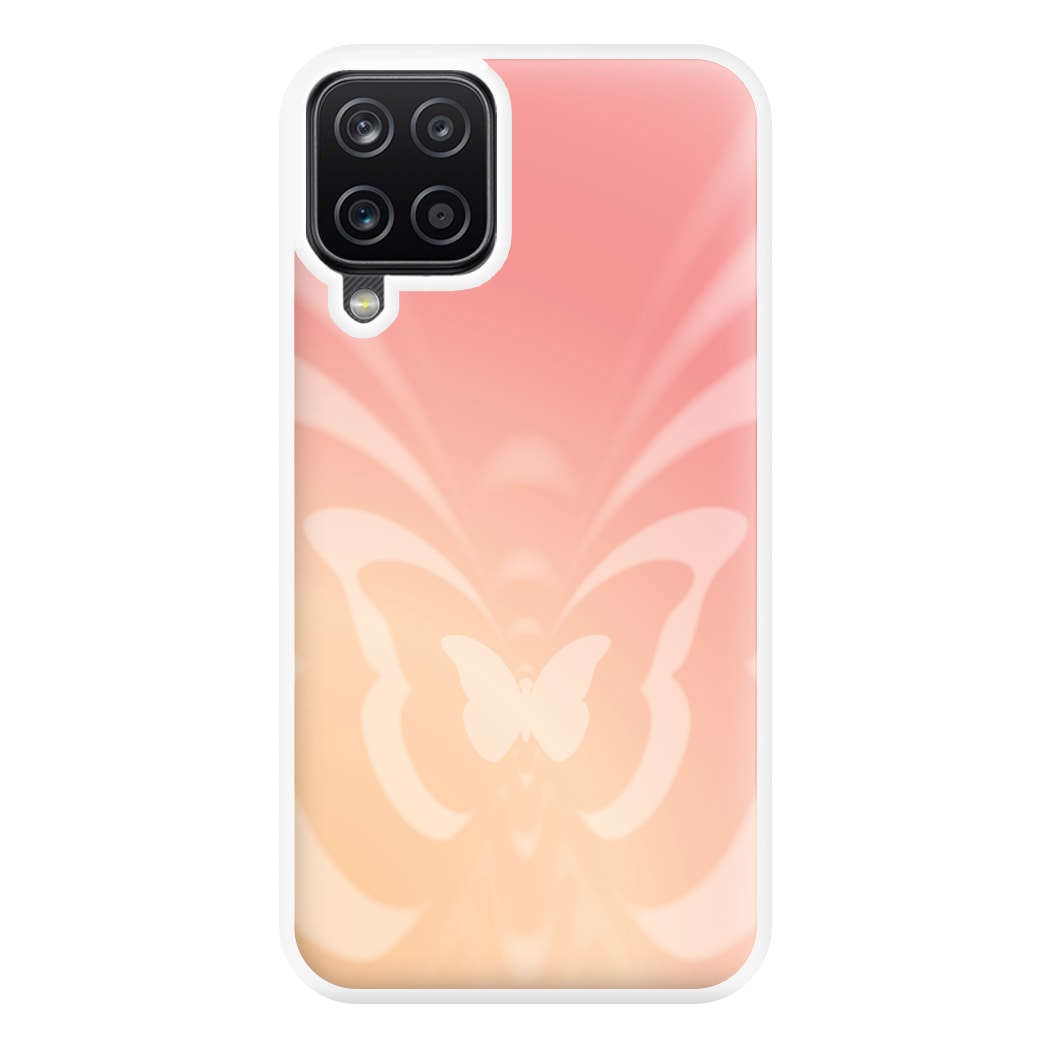 Butterfly Gradient Pink Phone Case for Galaxy A12