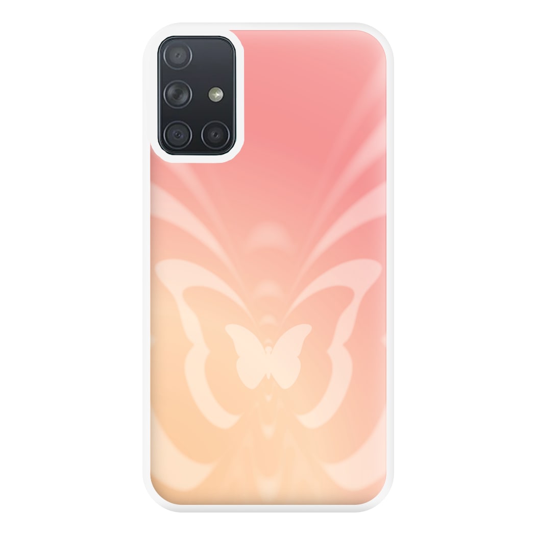Butterfly Gradient Pink Phone Case for Galaxy A71