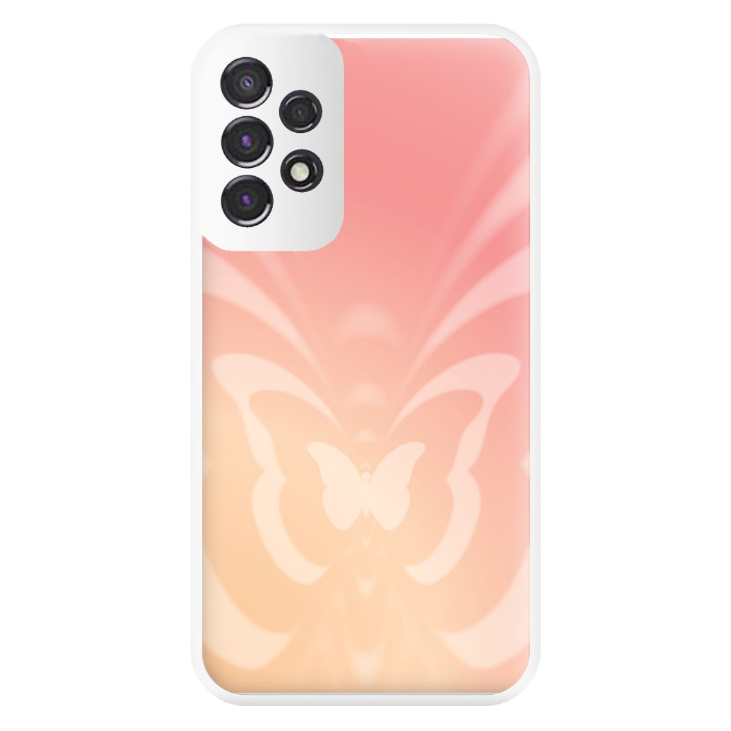 Butterfly Gradient Pink Phone Case for Galaxy A53