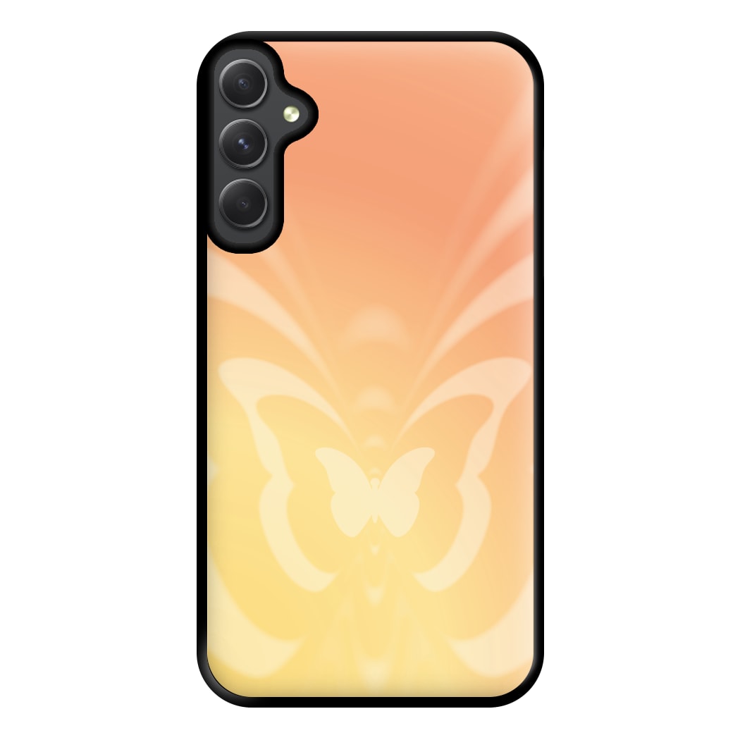 Butterfly Gradient Yellow Phone Case for Galaxy A54