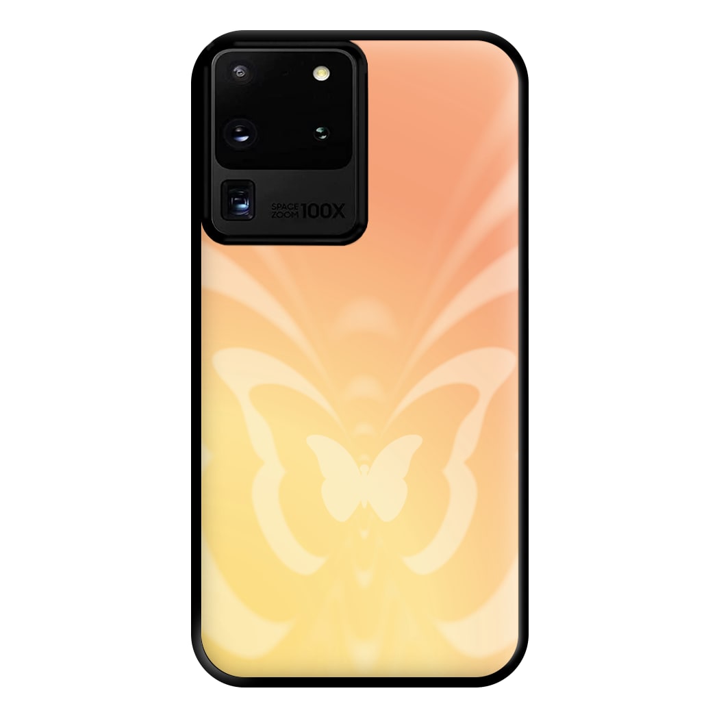 Butterfly Gradient Yellow Phone Case for Galaxy S20 Ultra