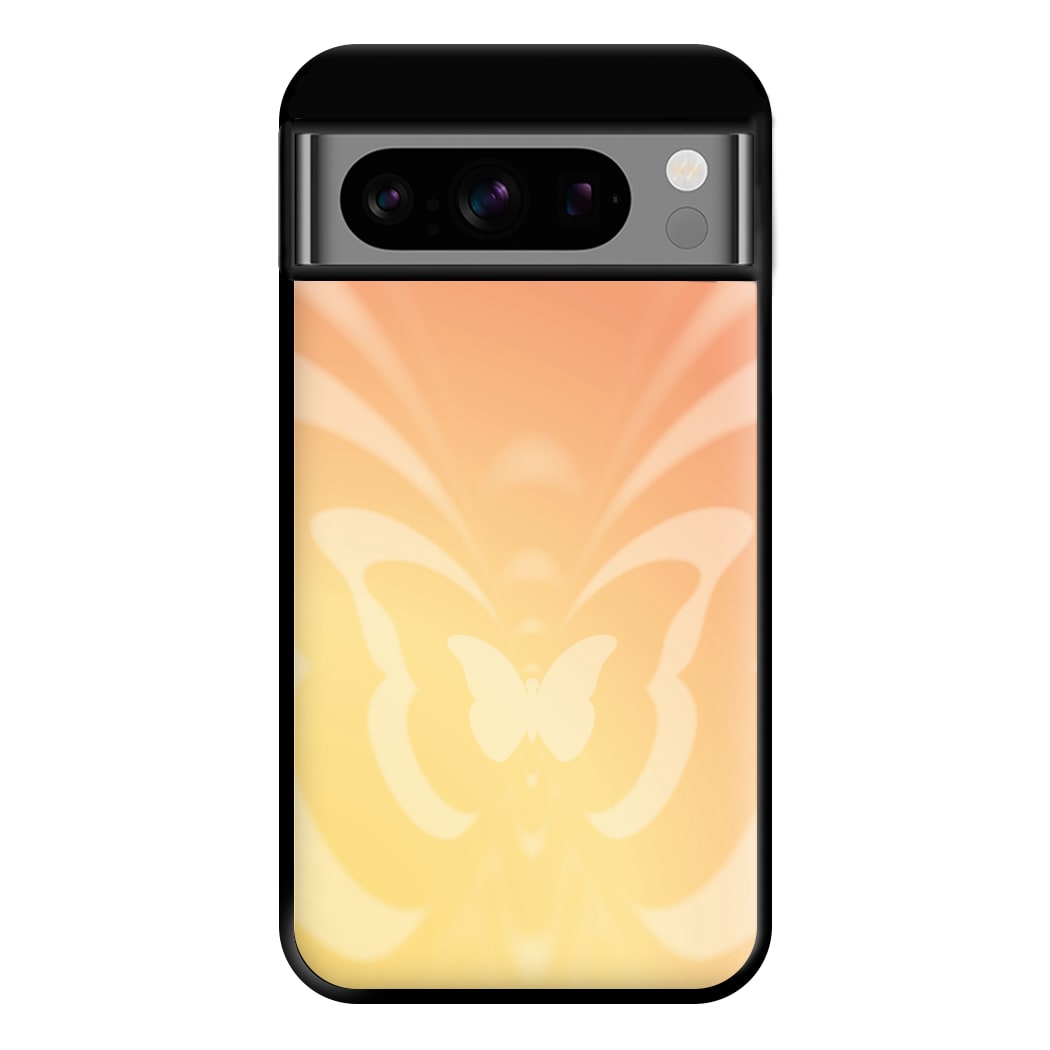 Butterfly Gradient Yellow Phone Case for Google Pixel 8 Pro