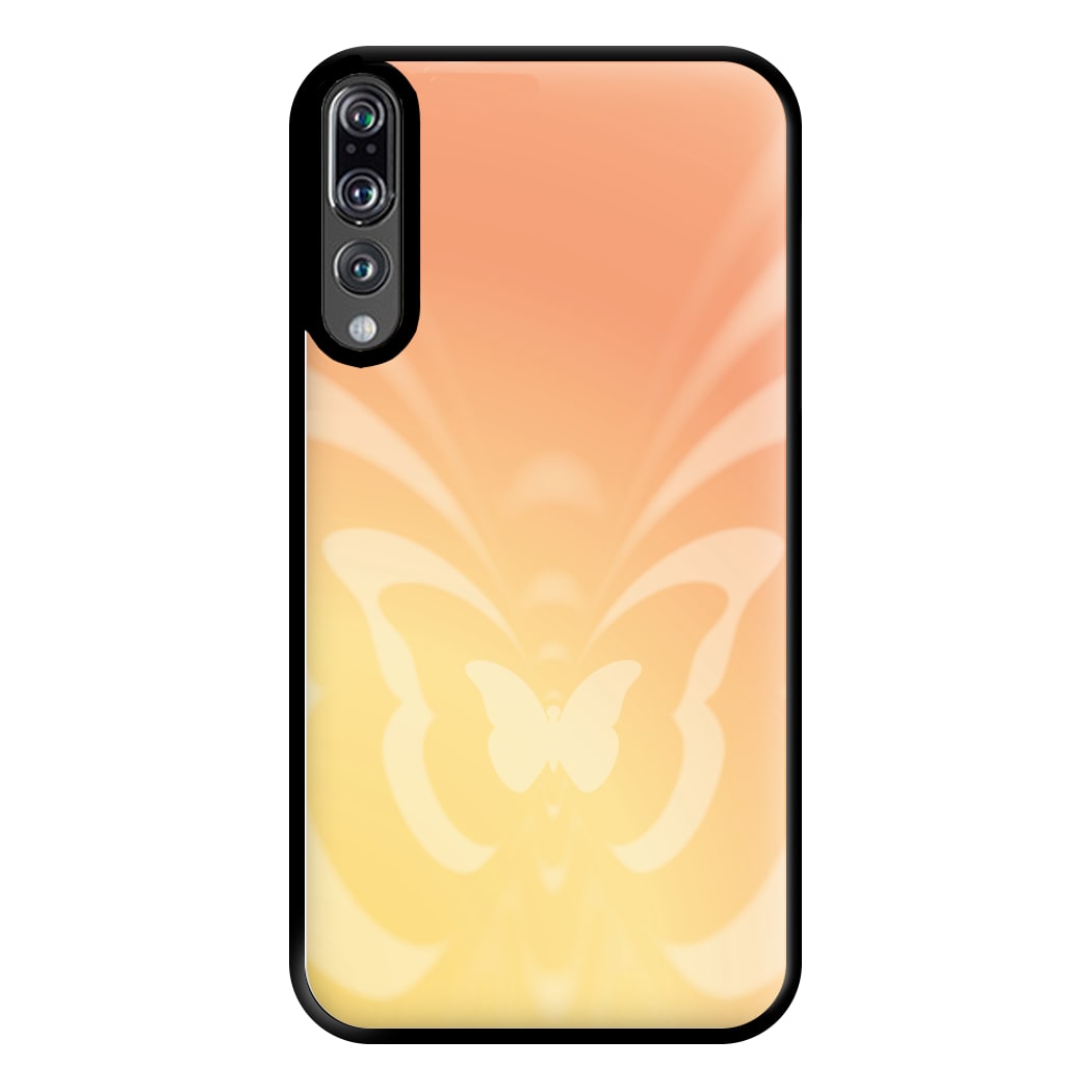 Butterfly Gradient Yellow Phone Case for Huawei P20 Pro