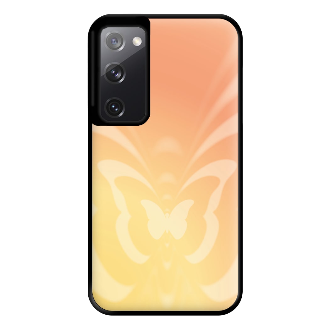 Butterfly Gradient Yellow Phone Case for Galaxy S20FE