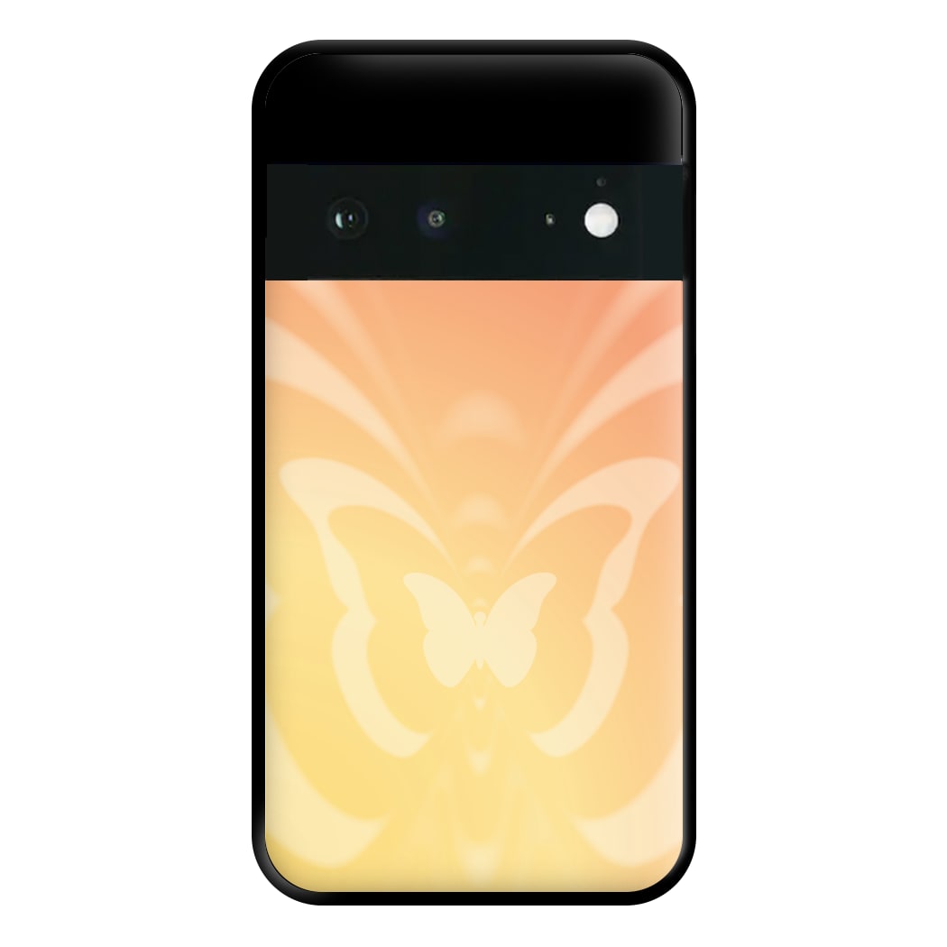 Butterfly Gradient Yellow Phone Case for Google Pixel 6a