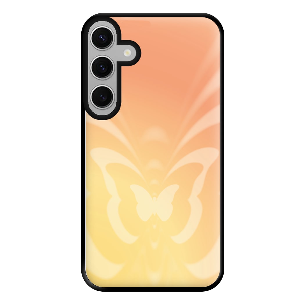 Butterfly Gradient Yellow Phone Case for Galaxy S24FE