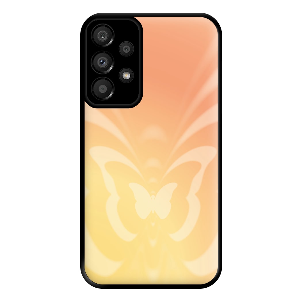 Butterfly Gradient Yellow Phone Case for Galaxy A33